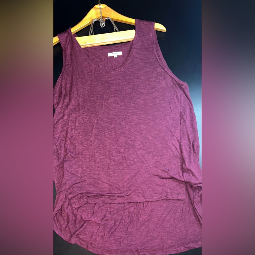 Madewell Burgundy Scoopneck Tank Size Large NWOT